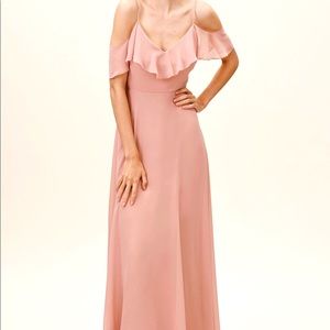BHLDN Anthropologie Mika Convertible Bridesmaid Dress Maxi in Blush